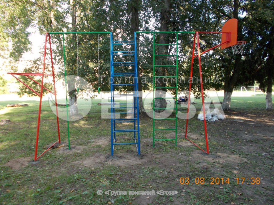 Купить детский гимнастический комплекс 0337 с доставкой по всей России.  Выгодная цена, изготовление ГК Егоза для улицы, дачи, детской площадки.  Интернет-магазин