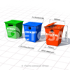 Изображение Комплект для раздельного сбора мусора по 0,75 м.куб.