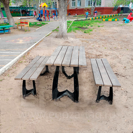 Стол с лавками 5524